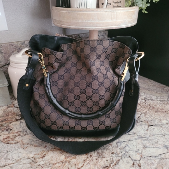 Gucci bamboo handle 2 way bag - Picture 1 of 12